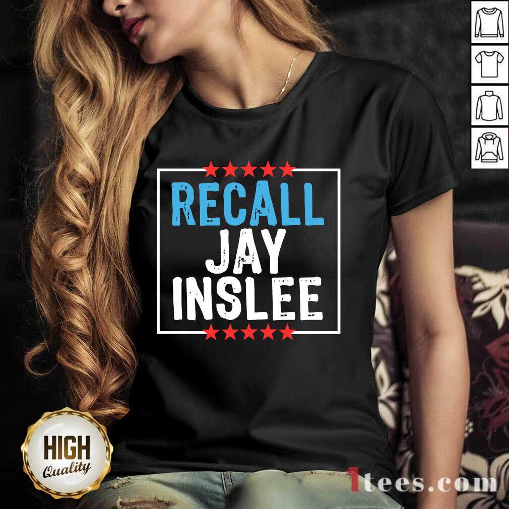 Recall Jay Inslee Stars Election V-neck- Design By 1Tees.com