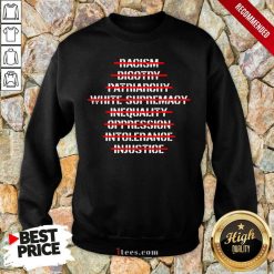 Anti Racism Bigotry Patriarchy White Supremacy Sweatshirt- Design By 1Tees.com