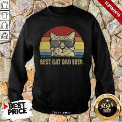 Best Cat Dad Ever Sunset Sweatshirt- Design By 1Tees.com