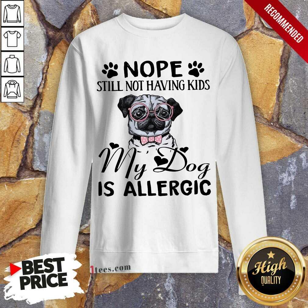 Nope Still Not Having Kids My Dog Is Allergic Sweatshirt