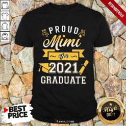 Confident Proud Mimi 2021 Graduate Senior Gold Shirt