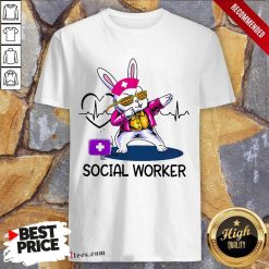 Delighted Bunny Nurse Dab Social Worker Shirt
