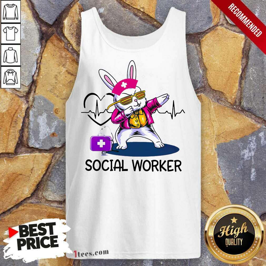 Delighted Bunny Nurse Dab Social Worker Tank Top