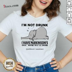 Delighted Elephant Drunk Have Lil Drunk V-neck