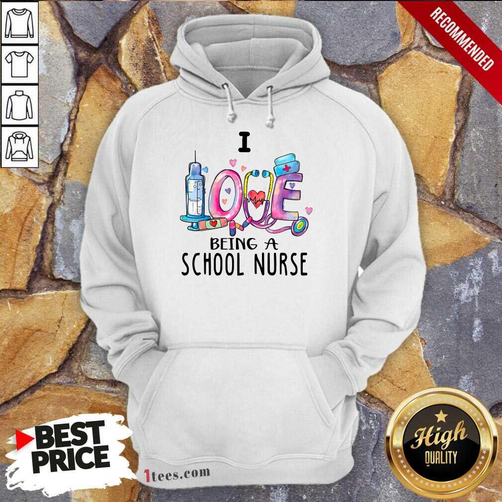 Delighted I Love Being A School Nurse 2021 Hoodie
