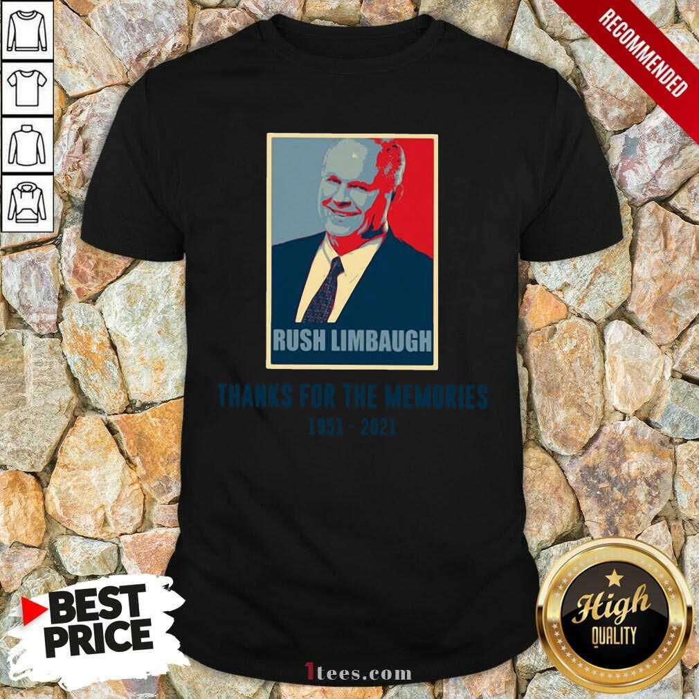 Rush Limbaugh Thanks For The Memories 1951 2021 Shirt