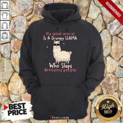 Overjoyed Spirit Animal A Grumpy Llama Who Hoodie