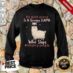 Overjoyed Spirit Animal A Grumpy Llama Who Sweatshirt