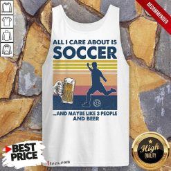 Surprised Care About Soccer Beer Vintage Tank Top