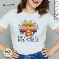 Wonderful Reindeer Deers And A little Go Buck Yourself V-neck