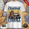 Awesome I Drink I Grill And I Know Things Bear BBQ Vintage Shirt
