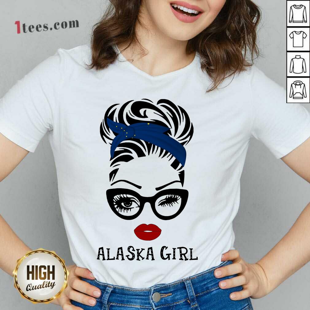 Funny Alaska Girl V-neck