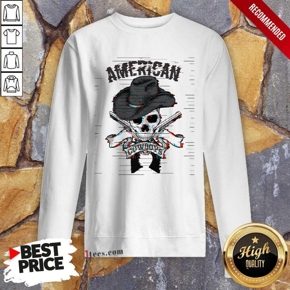 Funny American Cowboys Glitch Sweatshirt