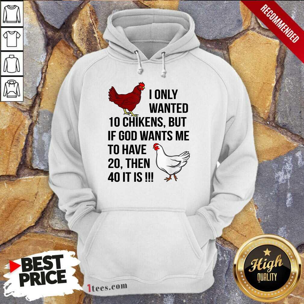 Funny I Only Wanted 10 Chickens But If God Wants Me To Have 20 Hoodie