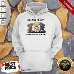 Perfect Dogs Make Me Happy Humans Make My Head Hurt Dog Lover Hoodie