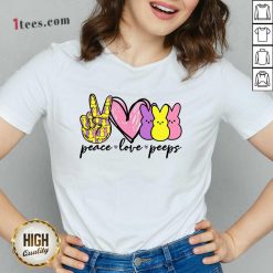 Perfet Peeps Peace Love Bunny V-neck