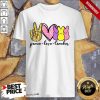 Pretty Teacher Peace Love Bunny Shirt