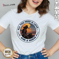 All You Need Is Love And A Horse Girls V-neck