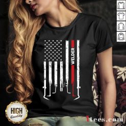 American Flag Welder V-neck