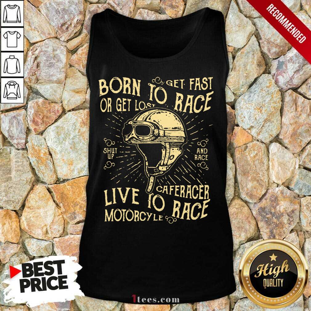 Born To Race Cafe Racer Motorcycle Tank Top