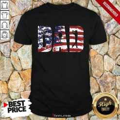 Dad American Flag Golf Shirt