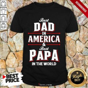 Dad In American Best Papa Shirt