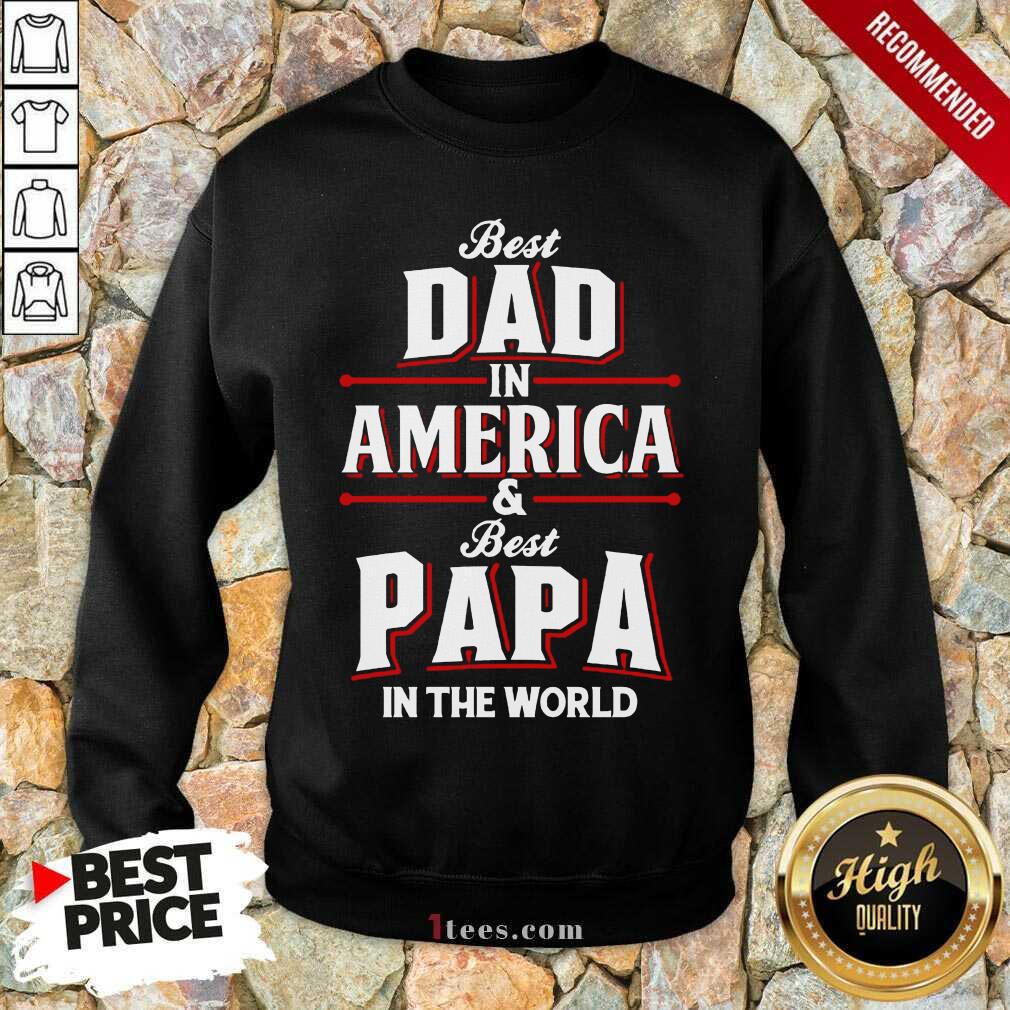 Dad In American Best Papa Sweatshirt
