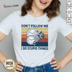 Do Stupid Things Motorcycle Vintage V-neck