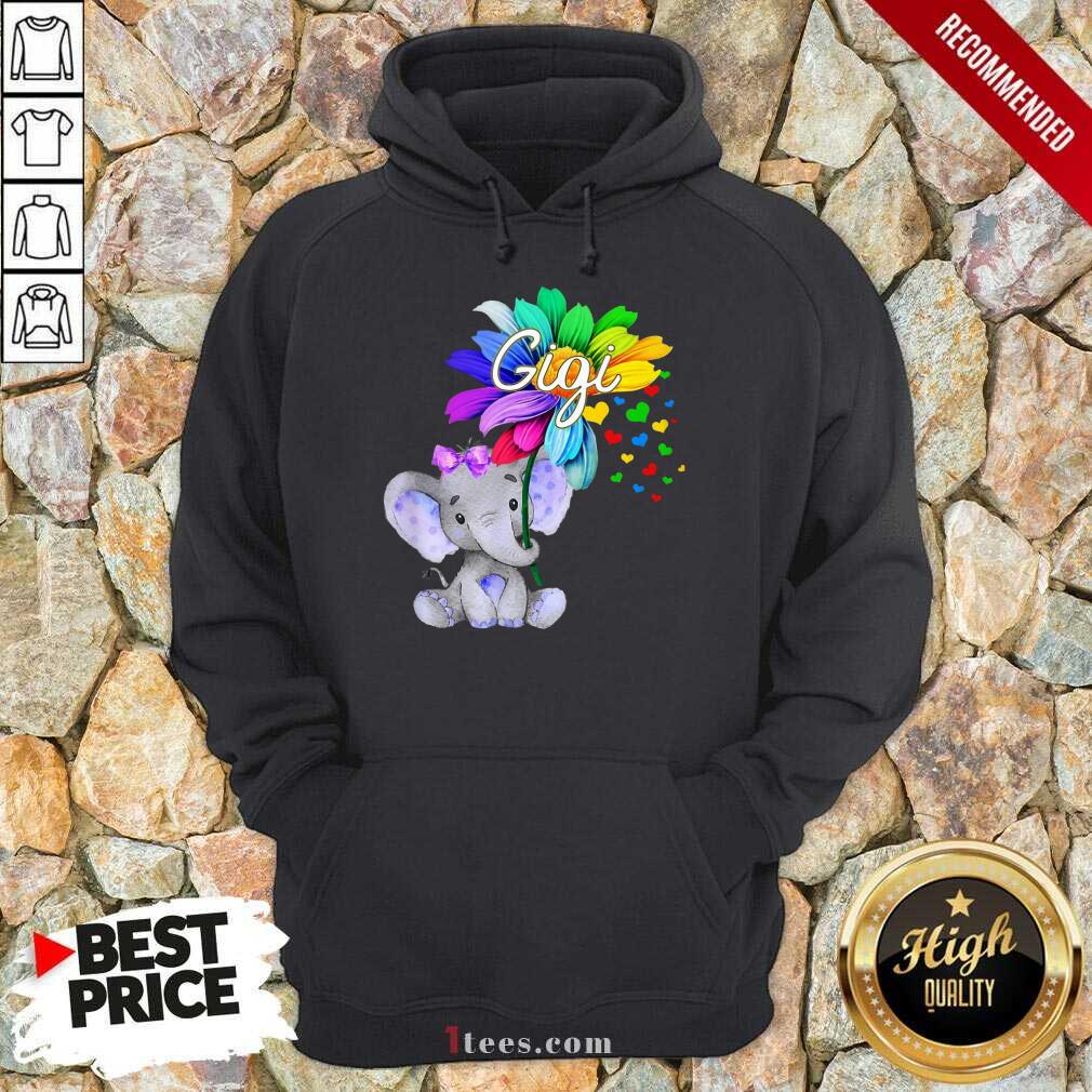 Elephant Gigi Flower LGBT Hoodie