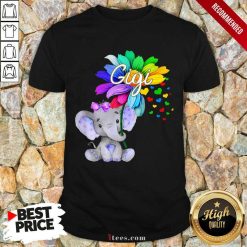 Elephant Gigi Flower LGBT Shirt