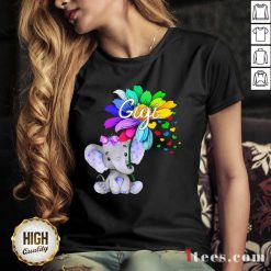 Elephant Gigi Flower LGBT V-neck