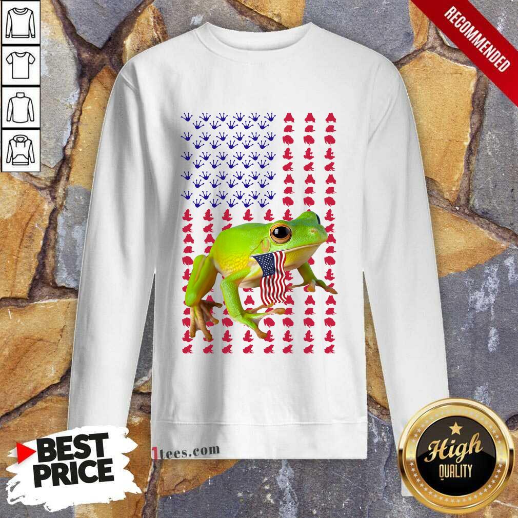Frog American Flag Sweatshirt