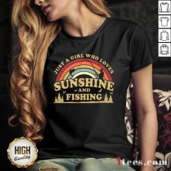 Girl Who Loves Sunshine And Fishing V-neck