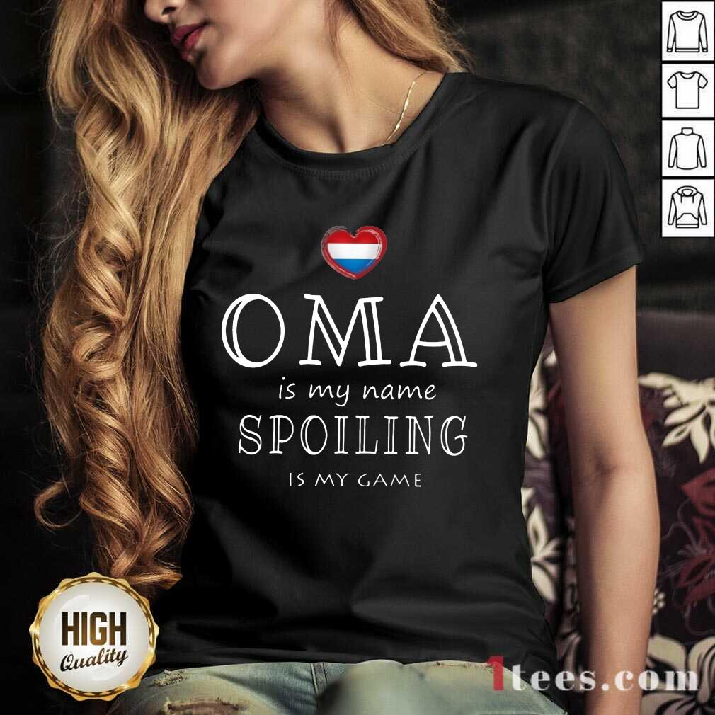 Oma Is My Name Spoiling Is my Game V-neck