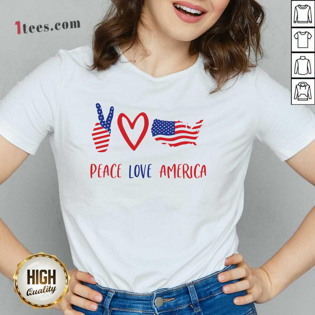 Peace Love America V-neck