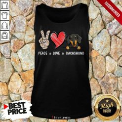 Peace Love Dachshund Tank Top