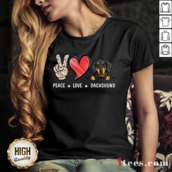 Peace Love Dachshund V-neck