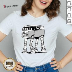 Volkswagen Car Bus Hippie V-neck