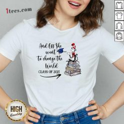 All Off She Went To Change The World V-neck