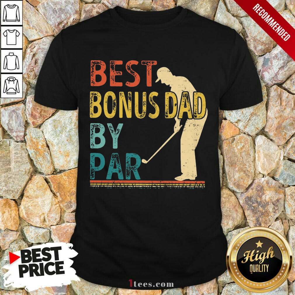 Best Bonus Dad By Par Golf Vintage Shirt