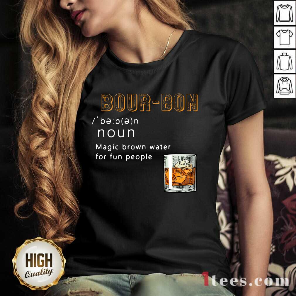 Bourbon Magic Brown Water For Fun People V-Neck