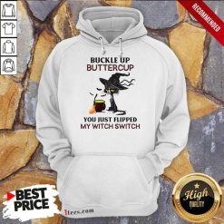 Buckle Up Buttercup Black Cat Hoodie