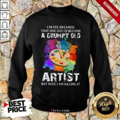 I Never Dreamed A Grumpy Old Artist Sweatshirt