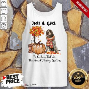 Just A Girl Who Loves Fall And Wirehaired Pointing Griffon Halloween Tank Top