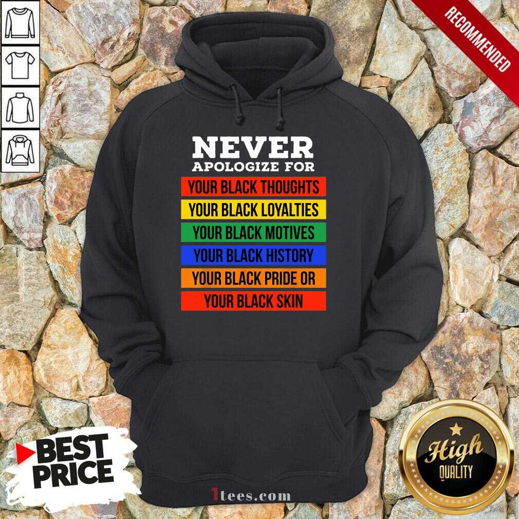 Never Apologize For Your Blackness Hoodie