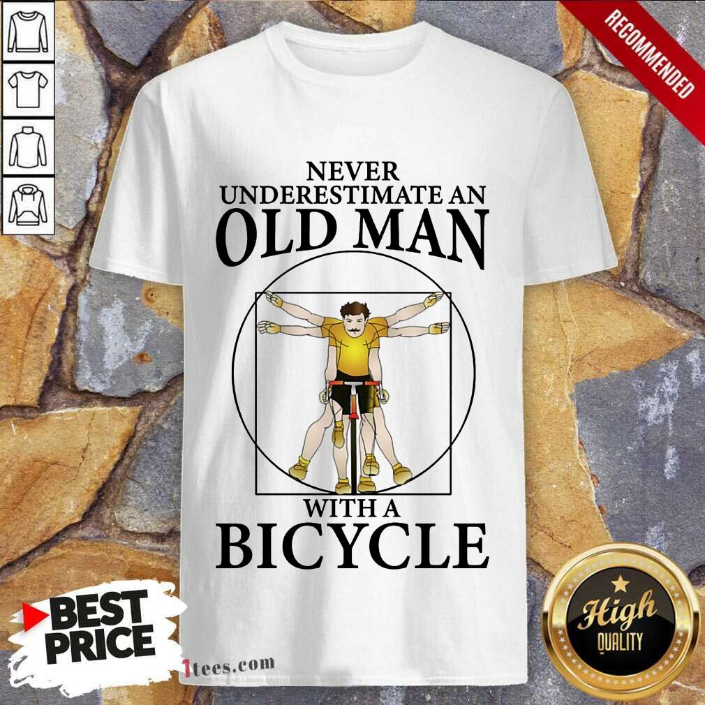 Never Underestimate An Old Man Bicycle Shirt