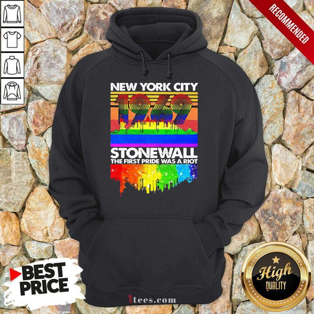 New York City 1969 Stonewall The First Pride Was A Riot Vintage LGBT Hoodie