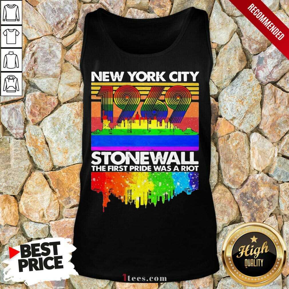 New York City 1969 Stonewall The First Pride Was A Riot Vintage LGBT Tank Top