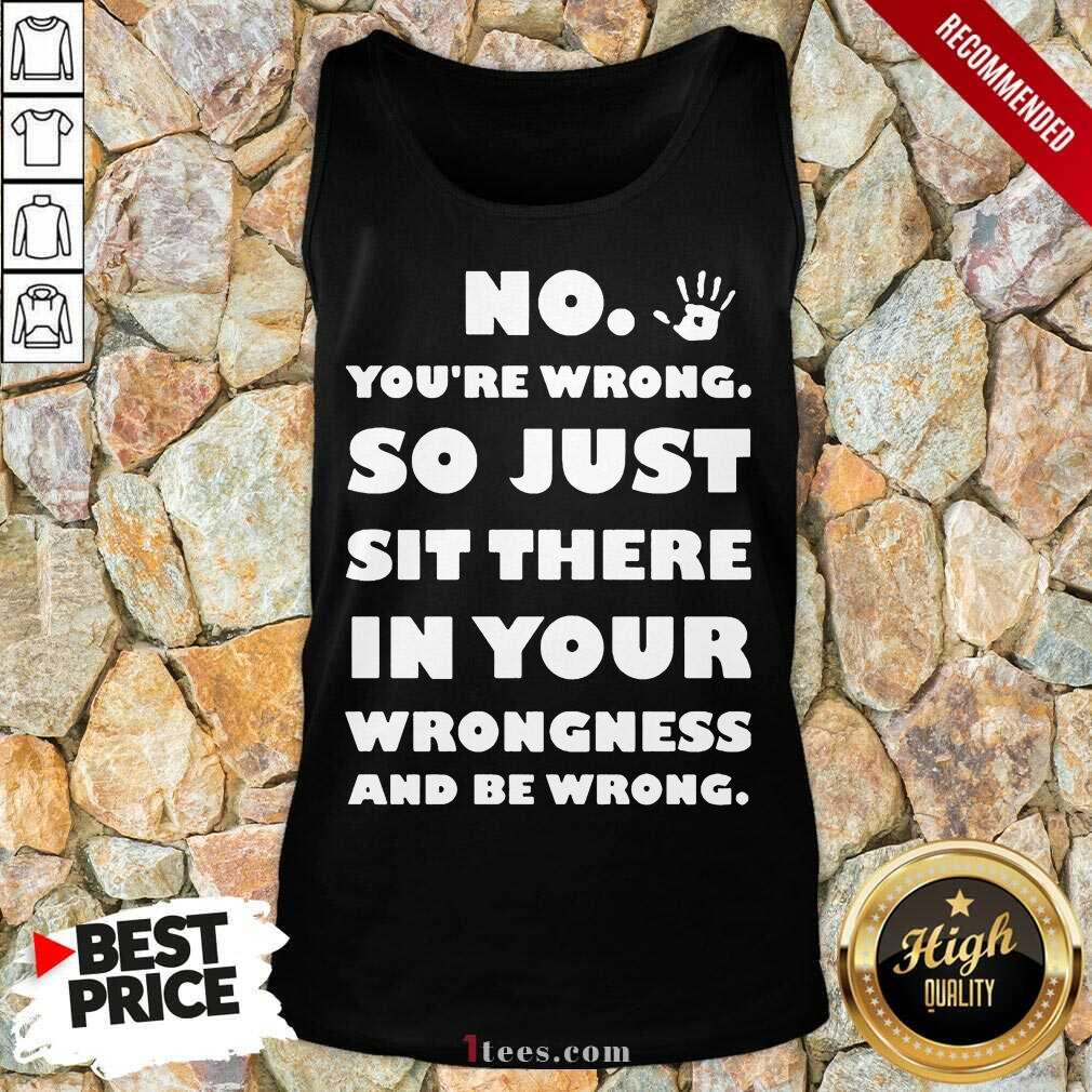 No So Just Sit There In Your Wrongness Tank Top