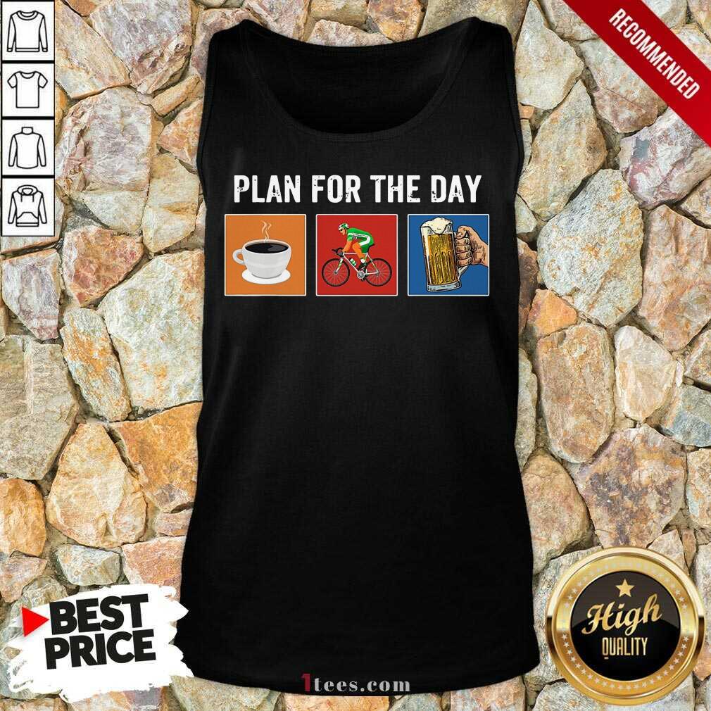 Plan For The Day Coffee Bicycle Beer Tank Top